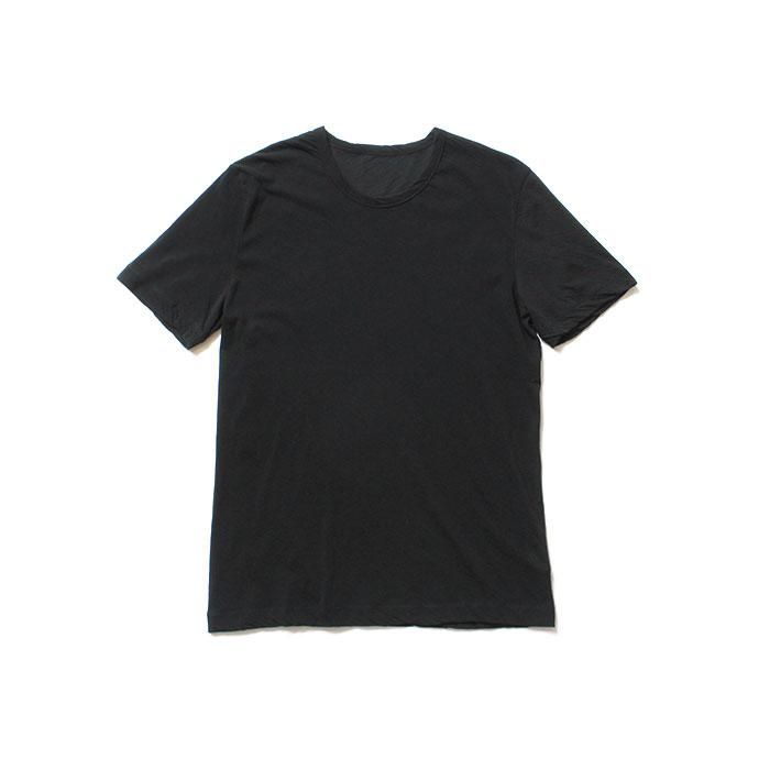 142828556 smoothday / 80/1 メンズ コズモラマ ハイゲージ天竺 クルーネックTシャツ SN-T050-001 - ブラック 01