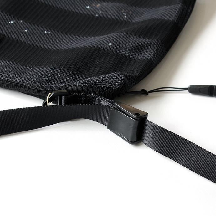 142983824 O-(オー)/ COLOR LINES BAG S メッシュショルダーバッグ 19S-17 - Black/Black 02