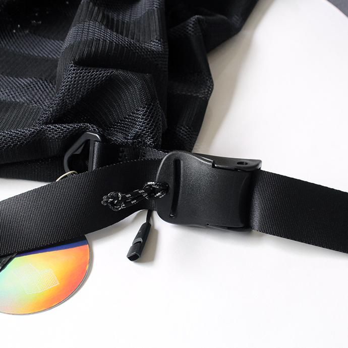 142984110 O-(オー)/ COLOR LINES BAG L メッシュショルダーバッグ 19S-18 - Black/Black 02