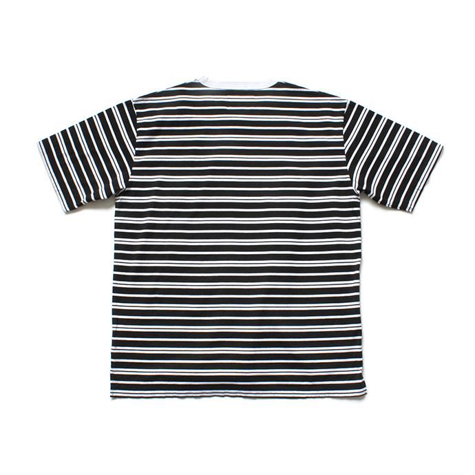 142995598 STILL BY HAND / CS0292 ボーダー ポケットTシャツ - Black/White 02