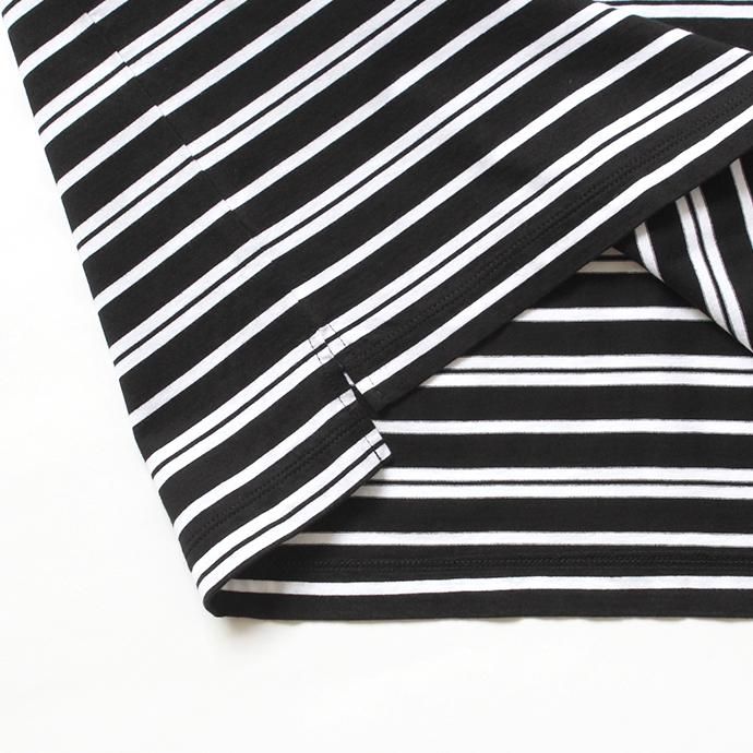 142995598 STILL BY HAND / CS0292 ボーダー ポケットTシャツ - Black/White 02