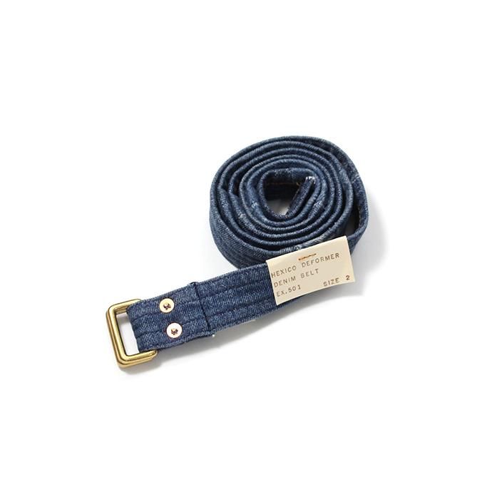 143227903 Hexico / Deformer Belt ex. 501 - Blue リメイクデニムベルト ダークブルー 01
