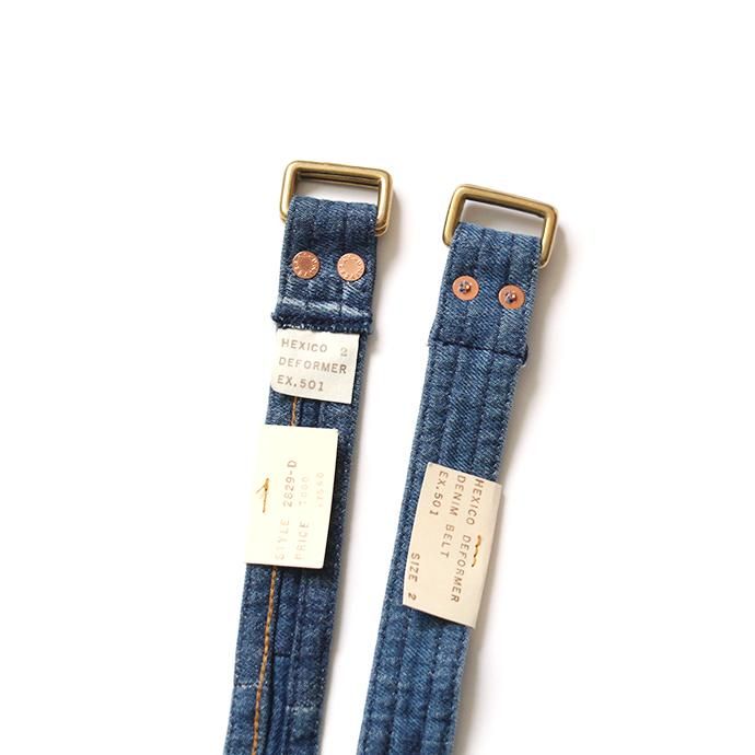 143227903 Hexico / Deformer Belt ex. 501 - Blue リメイクデニムベルト ダークブルー 02