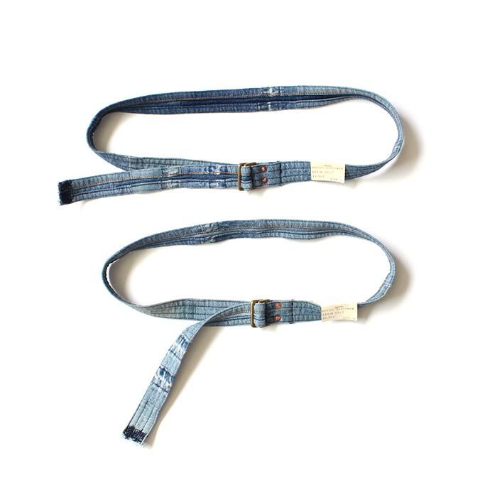143228052 Hexico / Deformer Belt ex. 501 - Blue リメイクデニムベルト ライトブルー 02