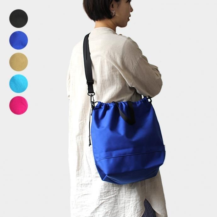143396997 This is... / Cordura Drawstring Shoulder Bag コーデュラドローストリングショルダーバッグ - ロイヤルブルー 01