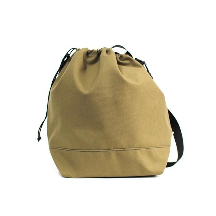 143397051 This is... / Cordura Drawstring Shoulder Bag コーデュラドローストリングショルダーバッグ - ベージュ 01