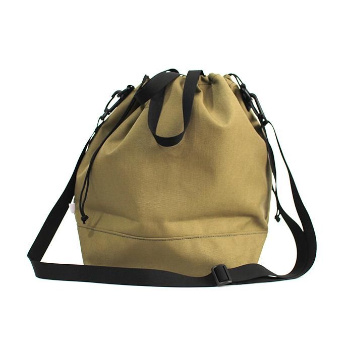 143397051 This is... / Cordura Drawstring Shoulder Bag コーデュラドローストリングショルダーバッグ - ベージュ 02