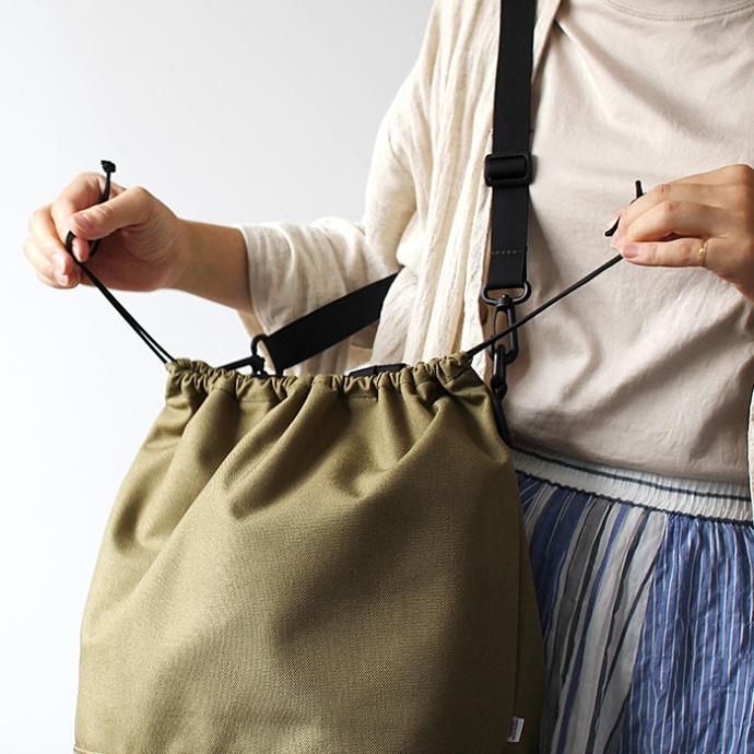 143397065 This is... / Cordura Drawstring Shoulder Bag コーデュラドローストリングショルダーバッグ - ターコイズ 02