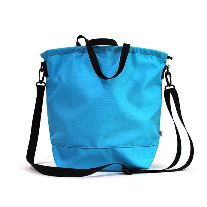 143397065 This is... / Cordura Drawstring Shoulder Bag コーデュラドローストリングショルダーバッグ - ターコイズ 02