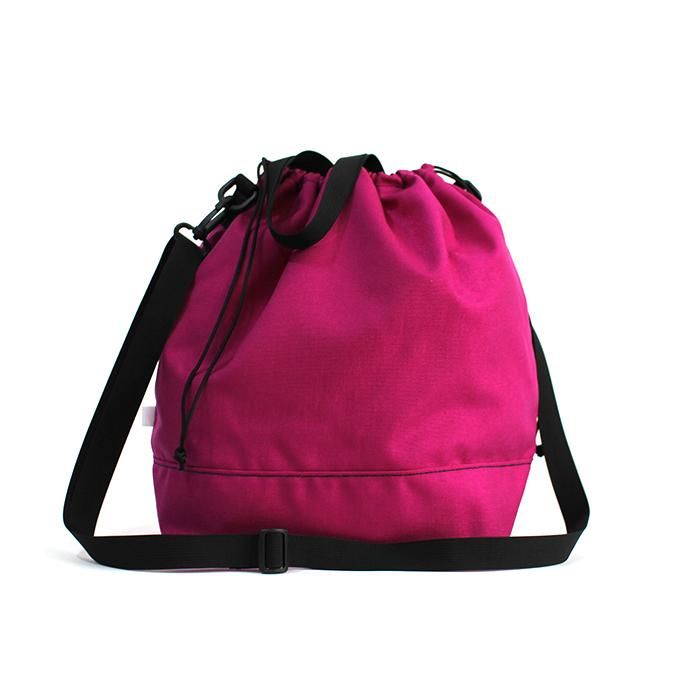 143397097 This is... / Cordura Drawstring Shoulder Bag コーデュラドローストリングショルダーバッグ - ローズピンク 02