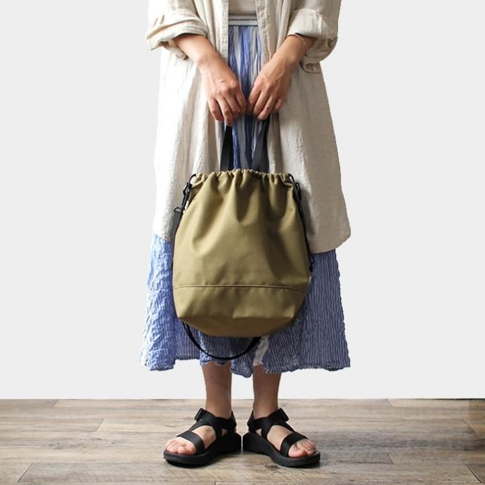 143397097 This is... / Cordura Drawstring Shoulder Bag コーデュラドローストリングショルダーバッグ - ローズピンク 02