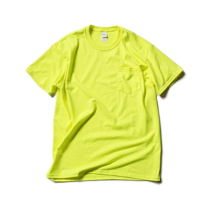 144311964 GILDAN / 2300 6.0oz Ultra Cotton Short Sleeve Pocket T-Shirt ウルトラコットン半袖ポケットTシャツ - Safety Green 01
