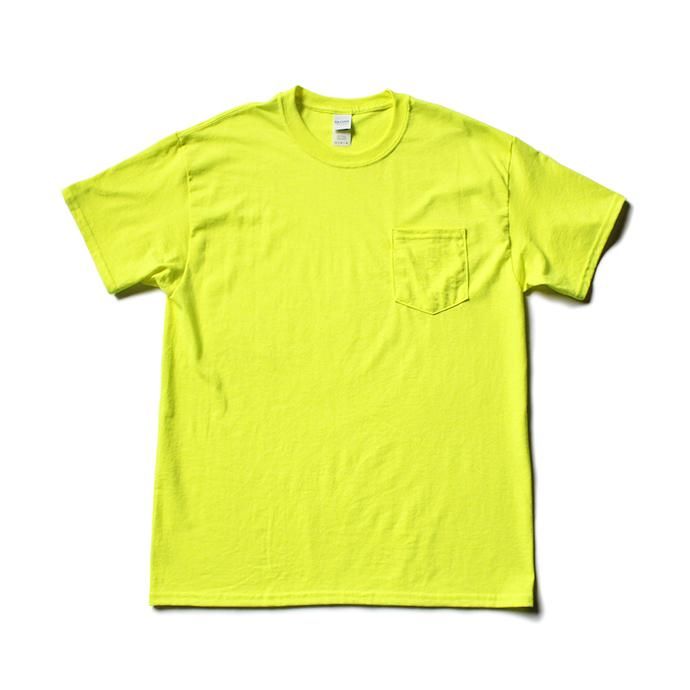 144311964 GILDAN / 2300 6.0oz Ultra Cotton Short Sleeve Pocket T-Shirt ウルトラコットン半袖ポケットTシャツ - Safety Green 02