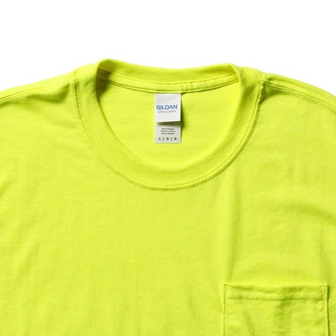 144311964 GILDAN / 2300 6.0oz Ultra Cotton Short Sleeve Pocket T-Shirt ウルトラコットン半袖ポケットTシャツ - Safety Green 02