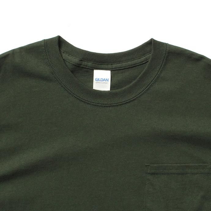 144312012 GILDAN / 2300 6.0oz Ultra Cotton Short Sleeve Pocket T-Shirt ウルトラコットン半袖ポケットTシャツ - Forest Green 02