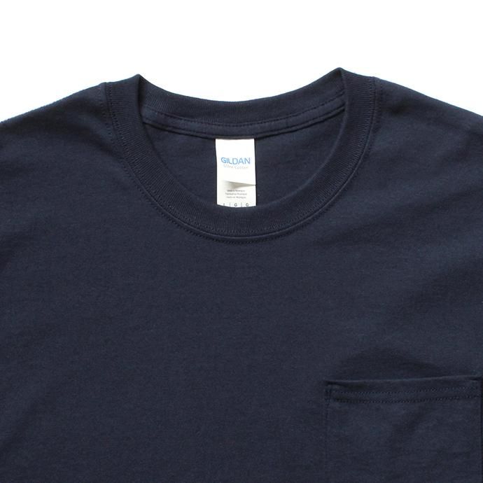 144330286 GILDAN / 2410 6.0oz Ultra Cotton Long Sleeve Pocket T-Shirt ウルトラコットン長袖ポケットTシャツ - Navy 02