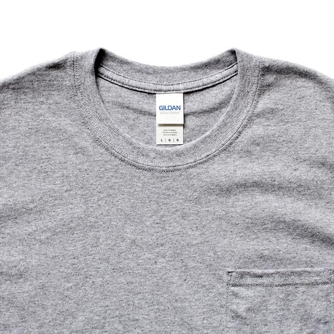 144330331 GILDAN / 2410 6.0oz Ultra Cotton Long Sleeve Pocket T-Shirt ウルトラコットン長袖ポケットTシャツ - Sport Grey 02