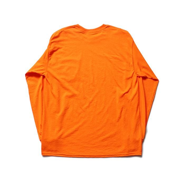 144330424 GILDAN / 2410 6.0oz Ultra Cotton Long Sleeve Pocket T-Shirt ウルトラコットン長袖ポケットTシャツ - Safety Orange 02