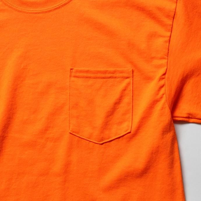144330424 GILDAN / 2410 6.0oz Ultra Cotton Long Sleeve Pocket T-Shirt ウルトラコットン長袖ポケットTシャツ - Safety Orange 02