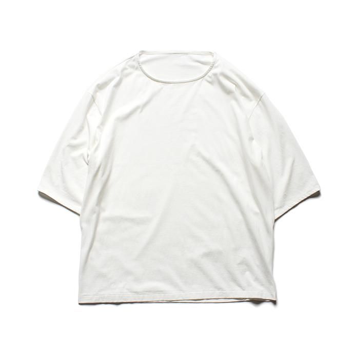 144515173 smoothday / ユニセックス 40/1 テクノラマ天竺 オーバーサイズ 7分袖Tシャツ SO-T006-007 - オフホワイト 01