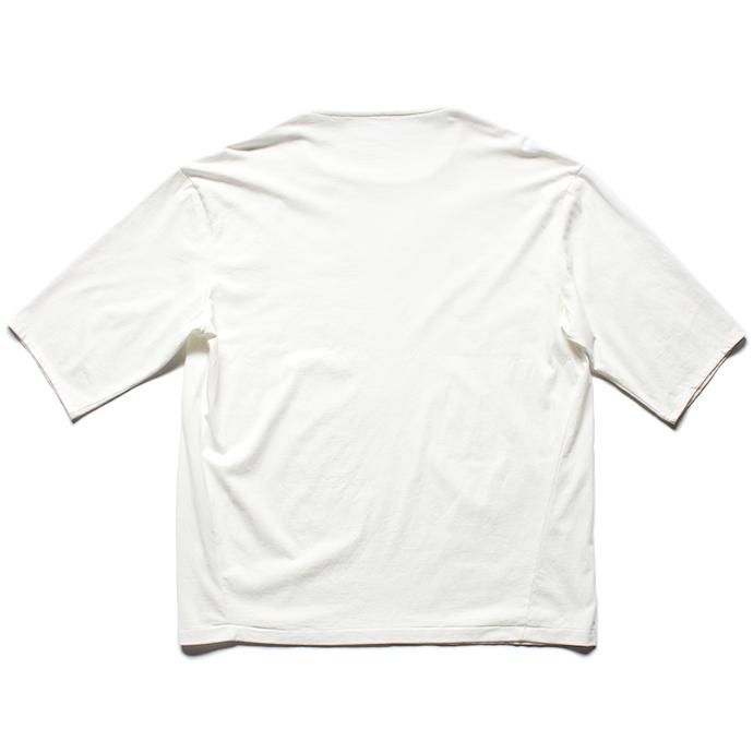 144515173 smoothday / ユニセックス 40/1 テクノラマ天竺 オーバーサイズ 7分袖Tシャツ SO-T006-007 - オフホワイト 02