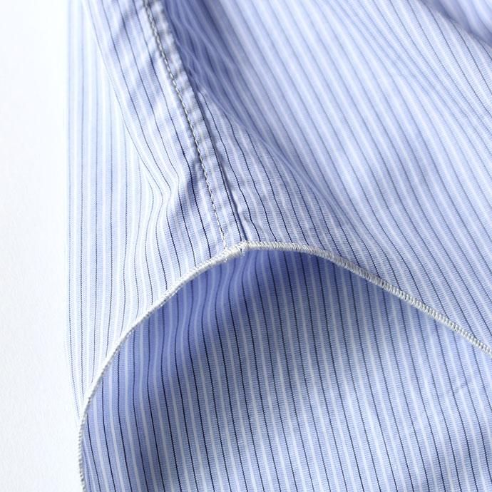 144602562 STILL BY HAND / SH0293 ナローカラーロングシャツ - Blue Stripe<img class='new_mark_img2' src='//img.shop-pro.jp/img/new/icons47.gif' style='border:none;display:inline;margin:0px;padding:0px;width:auto;' /> 02