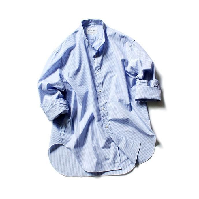 144602562 STILL BY HAND / SH0293 ナローカラーロングシャツ - Blue Stripe<img class='new_mark_img2' src='//img.shop-pro.jp/img/new/icons47.gif' style='border:none;display:inline;margin:0px;padding:0px;width:auto;' /> 02