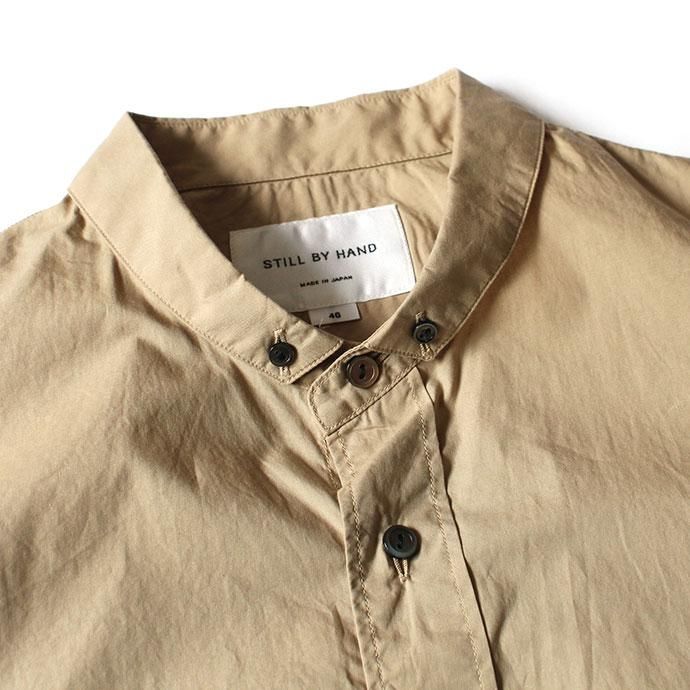 144602948 STILL BY HAND / SH0293 ナローカラーロングシャツ - Beige 02
