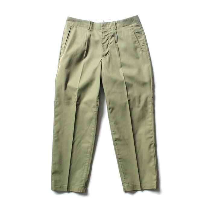 Still By Hand スティル バイ ハンド Pt0693 バーバリー素材スラックス Olive