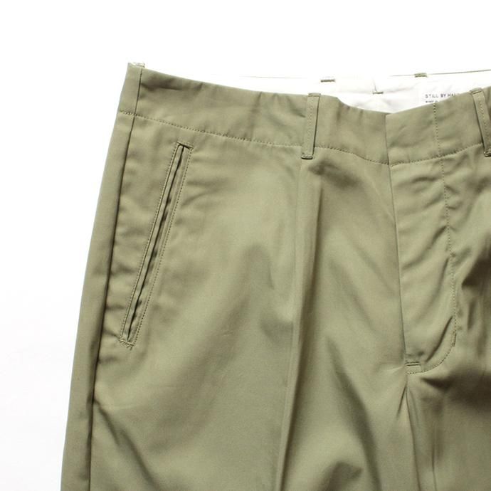 144603257 STILL BY HAND / PT0693 バーバリー素材スラックス - Olive 02