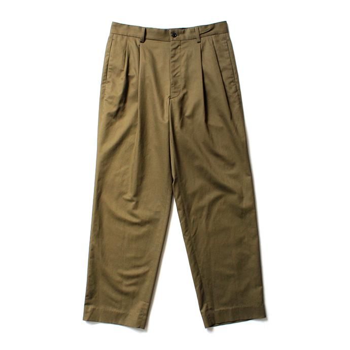 144639255 THEE(シー)/ high-rise wide trousers ハイウエストワイドトラウザーズ HT-PT-02-B Olive 01