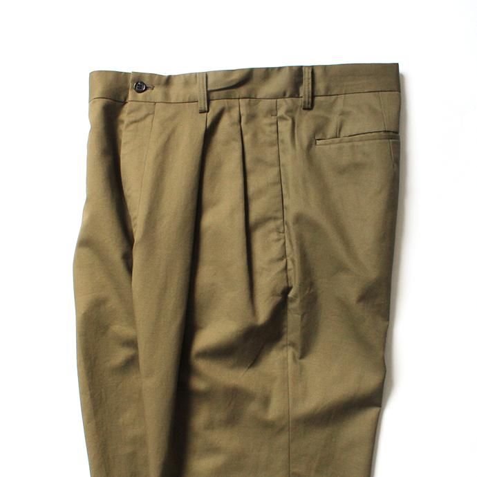 144639255 THEE(シー)/ high-rise wide trousers ハイウエストワイドトラウザーズ HT-PT-02-B Olive 02