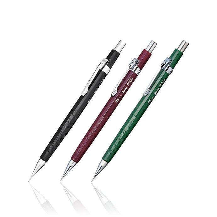 144741533 Pentel / P205 シャープペンシル 日本未発売 0.5mm ブラック・バーガンディ・グリーン 02