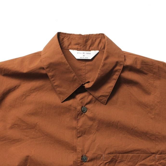 144965249 STILL BY HAND / SH0193 レギュラーカラーリラックスドシャツ - Brown<img class='new_mark_img2' src='//img.shop-pro.jp/img/new/icons47.gif' style='border:none;display:inline;margin:0px;padding:0px;width:auto;' /> 02