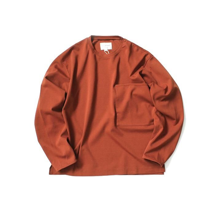 144965334 STILL BY HAND / CS0193 ラージポケットロングスリーブTシャツ - Brick<img class='new_mark_img2' src='//img.shop-pro.jp/img/new/icons47.gif' style='border:none;display:inline;margin:0px;padding:0px;width:auto;' /> 01