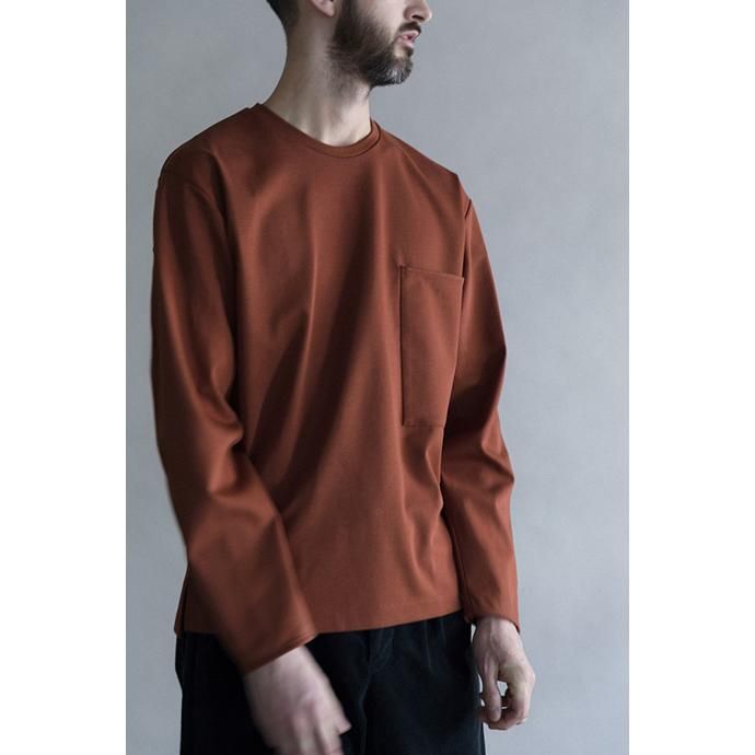 144965334 STILL BY HAND / CS0193 ラージポケットロングスリーブTシャツ - Brick<img class='new_mark_img2' src='//img.shop-pro.jp/img/new/icons47.gif' style='border:none;display:inline;margin:0px;padding:0px;width:auto;' /> 02