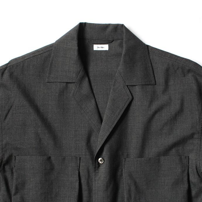 145053525 blurhms / Tropical Wool Shirt Jacket BHS-19AW001 - H. Charcoal 02