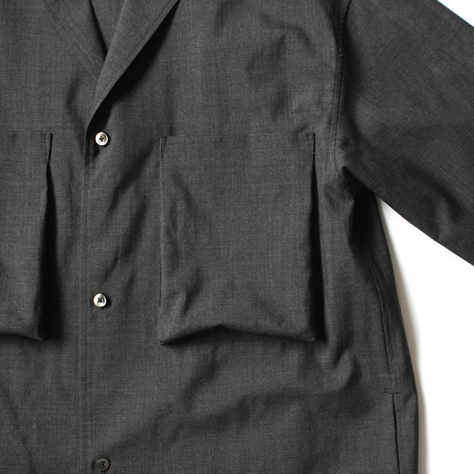 145053525 blurhms / Tropical Wool Shirt Jacket BHS-19AW001 - H. Charcoal 02