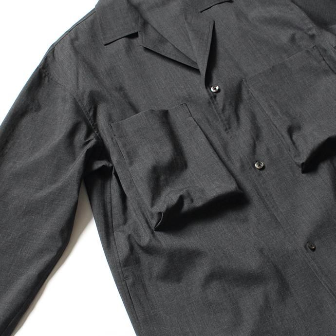 145053525 blurhms / Tropical Wool Shirt Jacket BHS-19AW001 - H. Charcoal 02