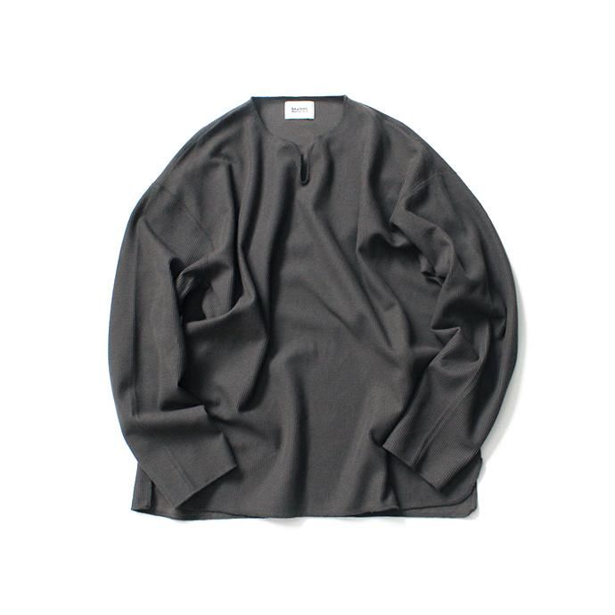 145073109 blurhms ROOTSTOCK / New Rough & Smooth Thermal Over-Neck Loose Fit - Charcoal BHS-RKAW19004 01
