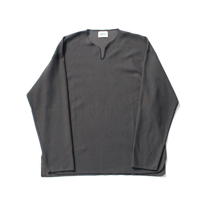 145073109 blurhms ROOTSTOCK / New Rough & Smooth Thermal Over-Neck Loose Fit - Charcoal BHS-RKAW19004 02