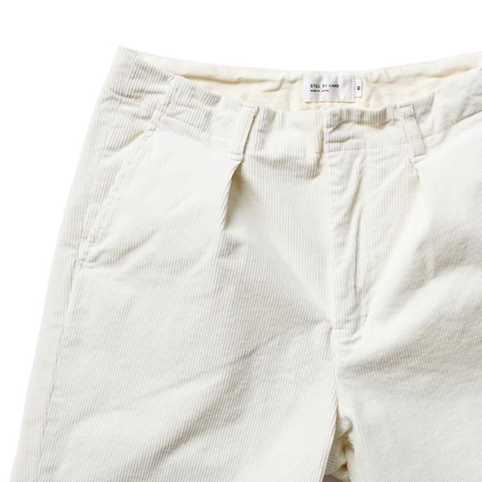 145242378 STILL BY HAND / PT0293 ワンタックコーデュロイパンツ - Off White 02