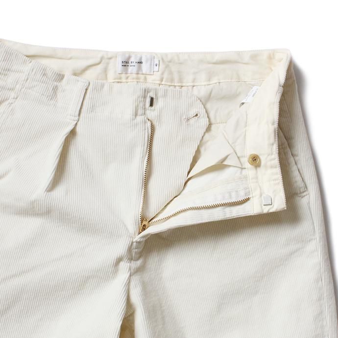 145242378 STILL BY HAND / PT0293 ワンタックコーデュロイパンツ - Off White 02