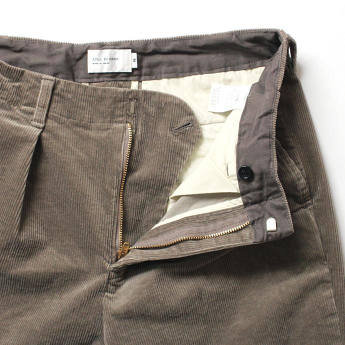 145244858 STILL BY HAND / PT0293 ワンタックコーデュロイパンツ - Mocha Beige 02