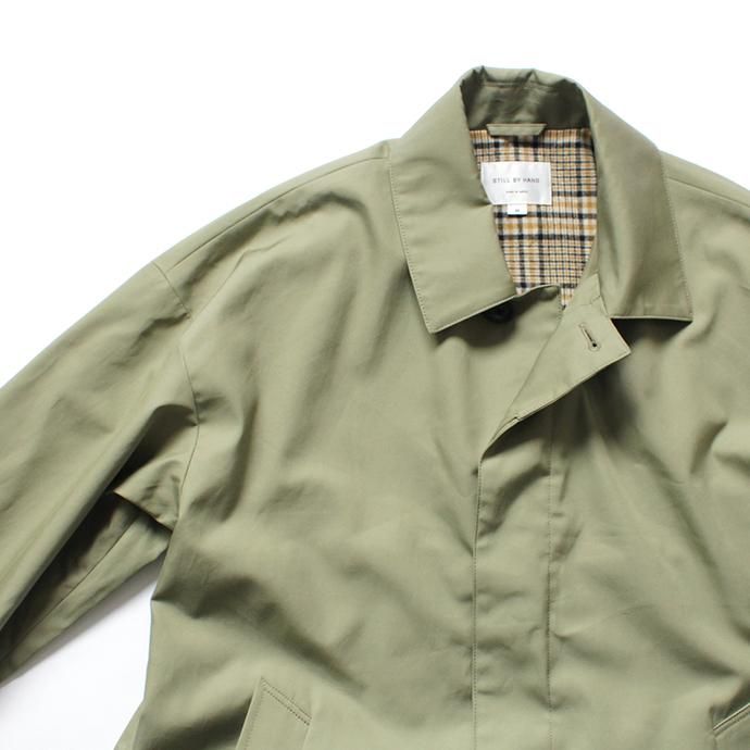 145262702 STILL BY HAND / CO0293 オーバーサイズド バルカラーコート - Olive 02