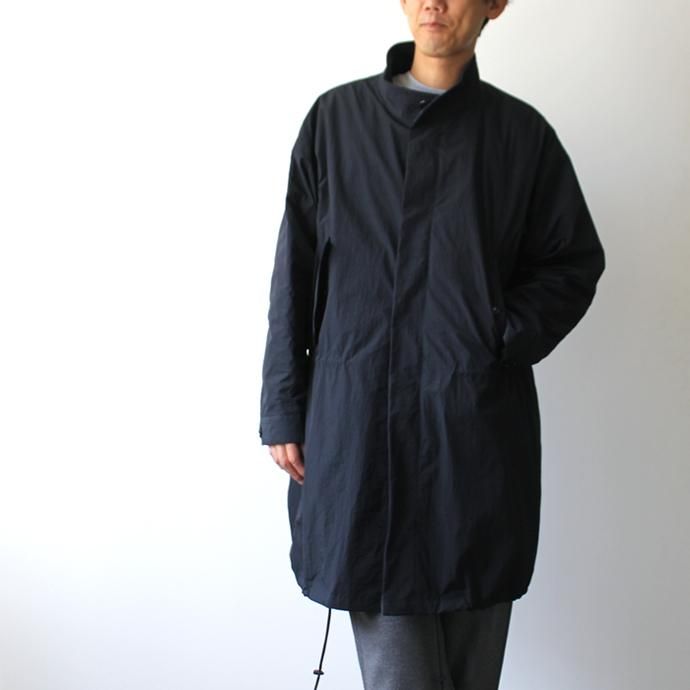 145284435 STILL BY HAND / CO0493 ライナー付きナイロンフーデッドコート - Navy 02