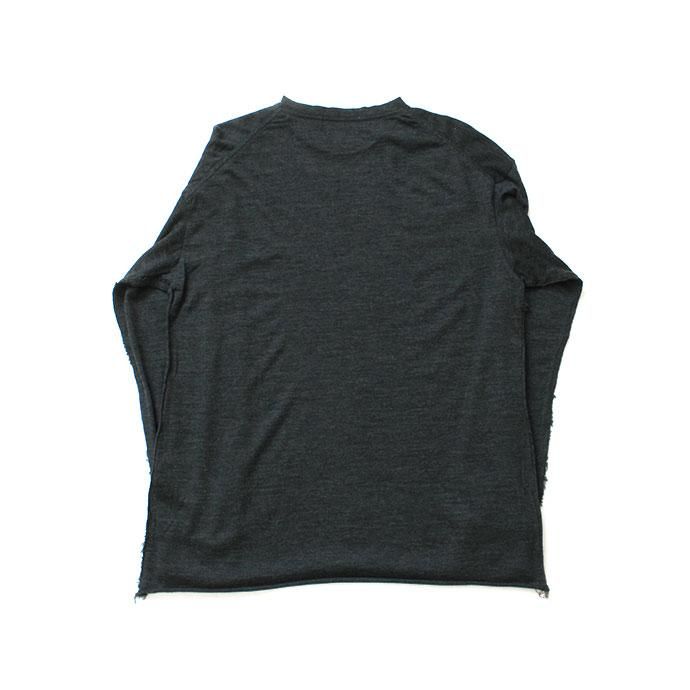 145307324 THEE(シー)/ merino wool crewneck knit メリノウールクルーネックニット MW-KT-01 Charcoal 02