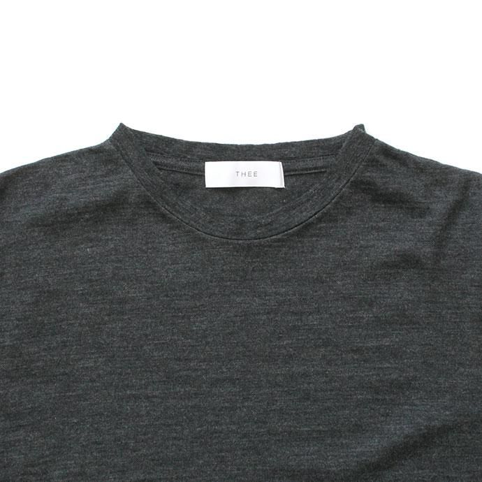 145307324 THEE(シー)/ merino wool crewneck knit メリノウールクルーネックニット MW-KT-01 Charcoal 02