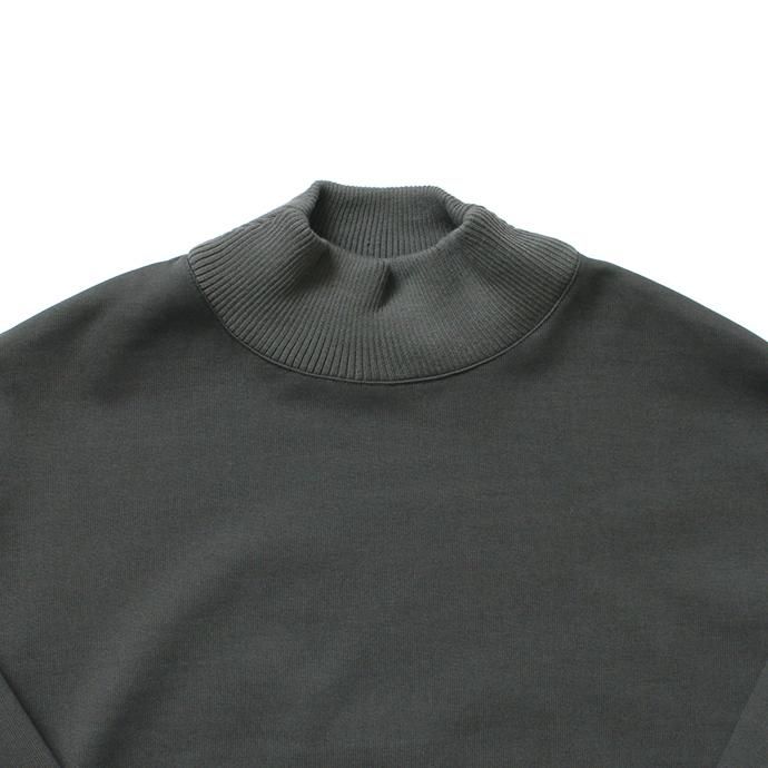 145310236 smoothday / メンズ 30/1×4本取り サフィール天竺 モックネックプルオーバー SP-T051-001 - チャコール 02