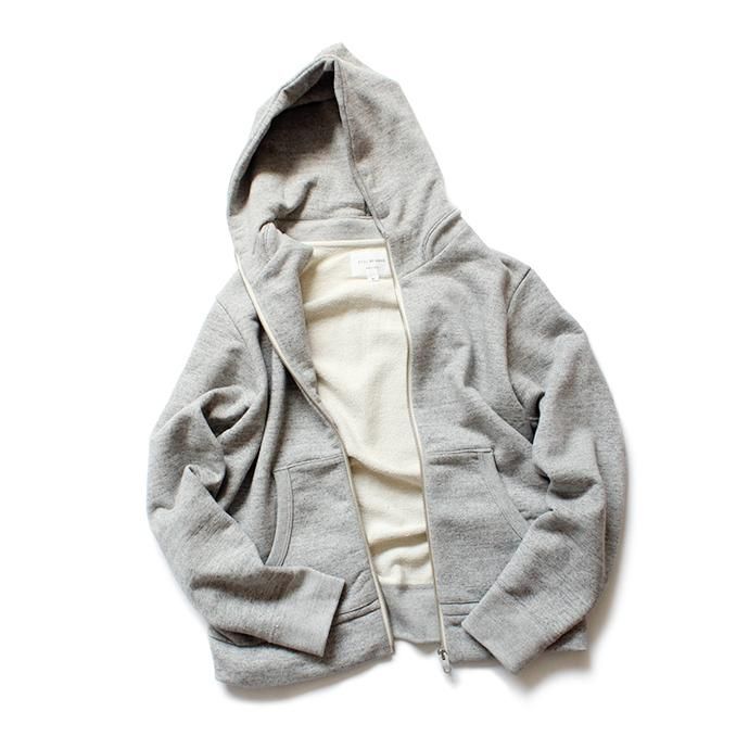 145393434 STILL BY HAND / ジップフロント 度詰めスウェットパーカー CS0693 - Grey 02